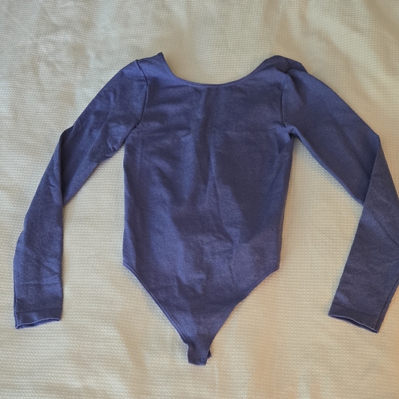 Wolford Long Sleeve Shimmery Purple Bodysuit – Size S – NWT P69 - Picture 1 of 8